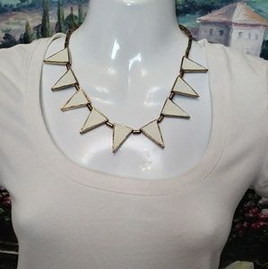 9 White Triangle Woman Necklace
